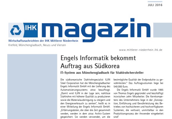 IHK Magazin schreibt über uns